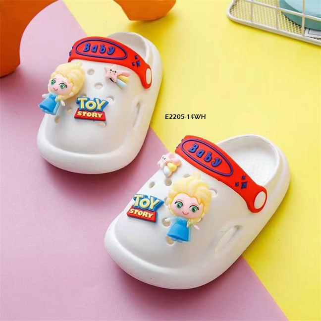 Sandal Crocs Anak Cewek/Perempuan Usia 1-5 Tahun Style Princess Elsa Bahan Premium Impor