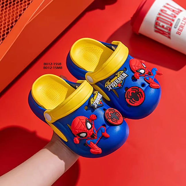 Sandal Crocs Anak Cowok/laki laki Usia 1-5 Tahun Style Super Hero Spiderman Bahan Premium Impor