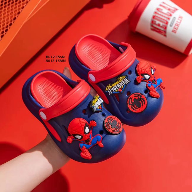 Sandal Crocs Anak Cowok/laki laki Usia 1-5 Tahun Style Super Hero Spiderman Bahan Premium Impor