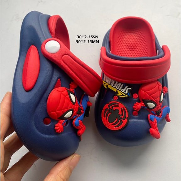 Sandal Crocs Anak Cowok/laki laki Usia 1-5 Tahun Style Super Hero Spiderman Bahan Premium Impor