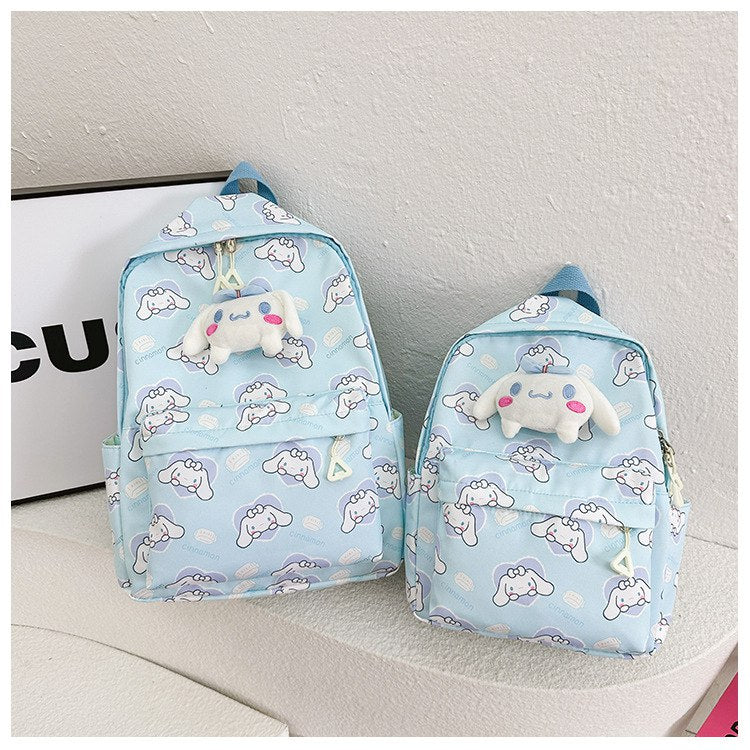 Tas Ransel Sekolah Anak Cewek/Perempuan  TK SD  Style Sanrio / Cinnamoroll School Series Bahan Premium Impor