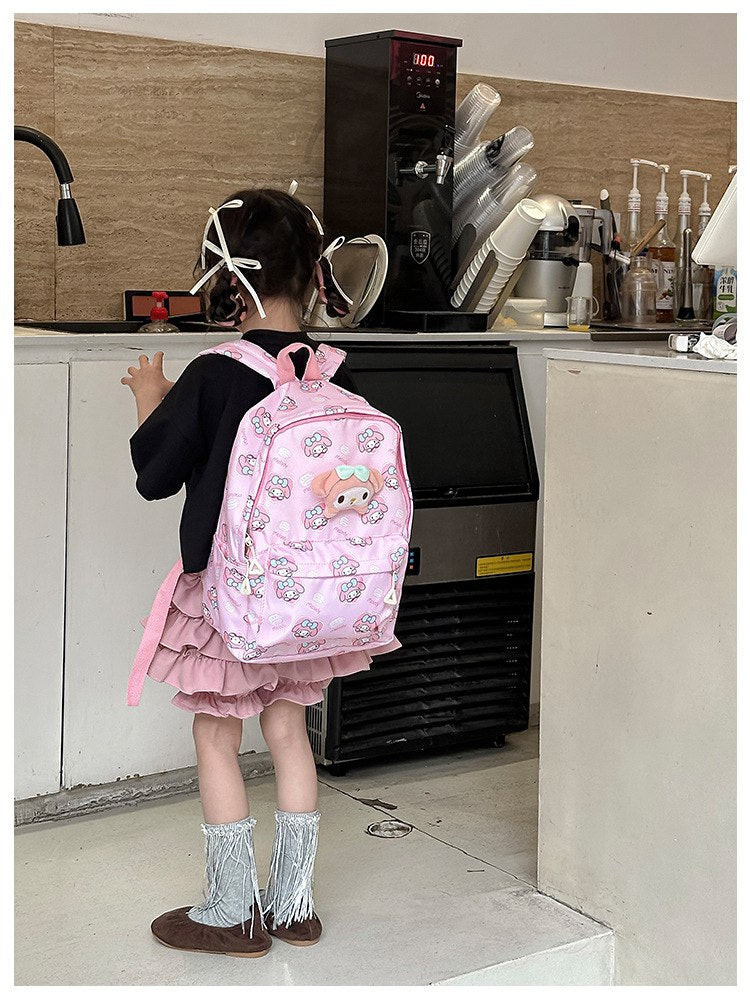 Tas Ransel Sekolah Anak Cewek/Perempuan  TK SD  Style Sanrio / Cinnamoroll School Series Bahan Premium Impor