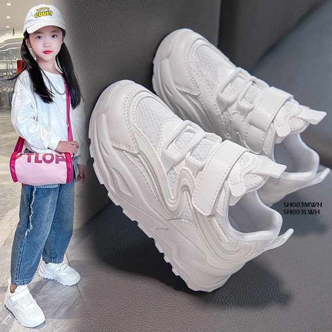 Sepatu Sneaker Anak Cewek/Perempuan usia 4 - 13 Tahun  Style Gelombang  Bahan Premium Impor