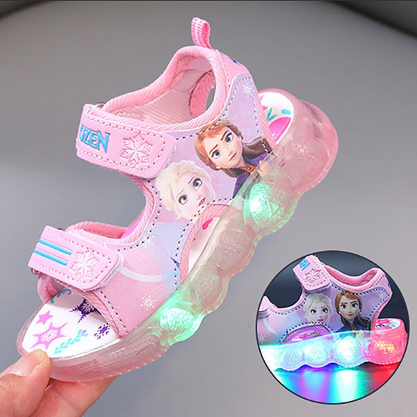 Sandal LED Anak Cewek/Perempuan Usia 1-5 Tahun Style Frozen B Bahan Premium Impor