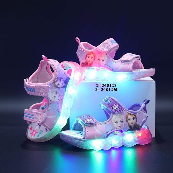 Sandal LED Anak Cewek/Perempuan Usia 1-5 Tahun Style Frozen B Bahan Premium Impor