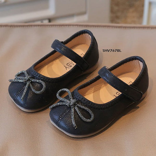Sepatu Pesta Anak Cewek/Perempuan Usia 1-3 Tahun Style Flat Shoes Ribbon  Bahan Premium Impor