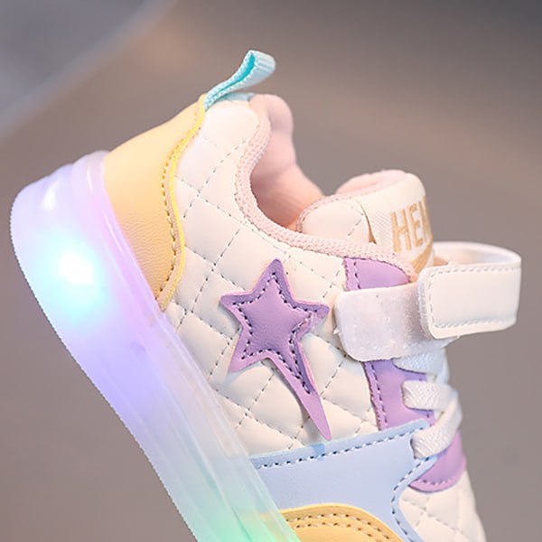 Sepatu Sneakers Anak Cewek/Cowok Usia 1-5 Tahun LED Star Bahan Premium Impor