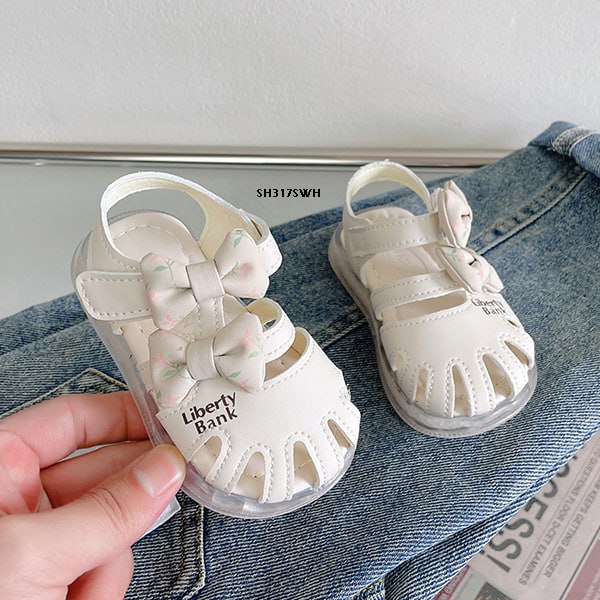 Sepatu Pesta Anak Cewek Usia 1-3 Tahun Flat Shoes Ribbon Flower Bahan Premium Impor