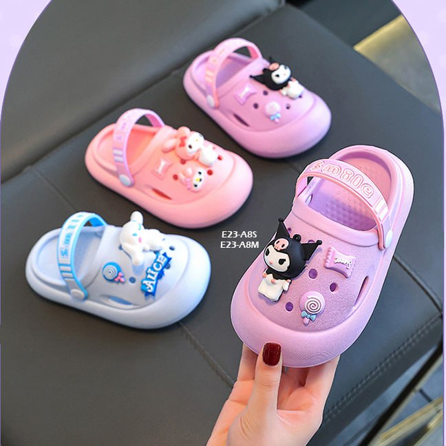 Sandal Crocs Anak Cewek/Perempuan Usia 1-5 Tahun Style Karakter Sanrio Bahan Premium Impor