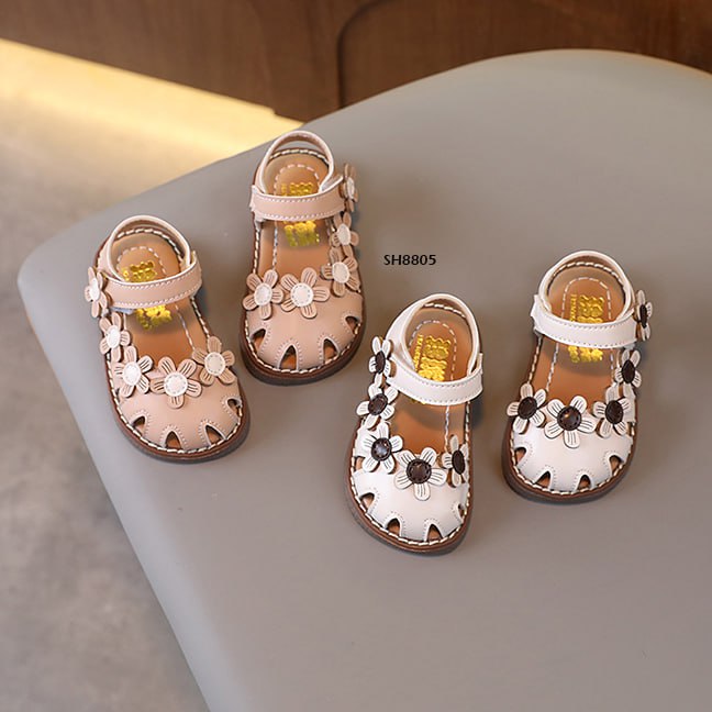 Sepatu Anak Flat Shoes Sun Flower Perempuan/Cewek usia 0-12 Bulan Bahan Premium Impor