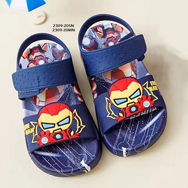 Sepatu Sandal Anak Iron Man  cowok/laki usia 1-5 Tahun Bahan Premium Impor