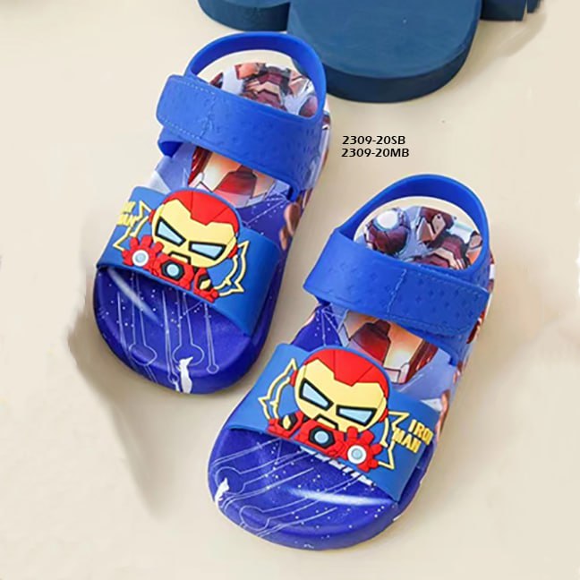 Sepatu Sandal Anak Iron Man  cowok/laki usia 1-5 Tahun Bahan Premium Impor