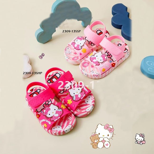 Sepatu Sandal Anak Hello Kitty  cewek/Perempuan usia 1-5 Tahun Bahan Premium Impor