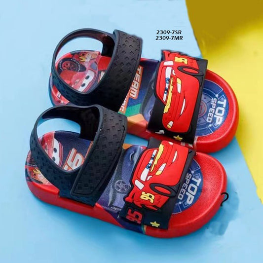 Sepatu Sandal Anak Cars Red cowok/laki usia 1-5 Tahun Bahan Premium Impor