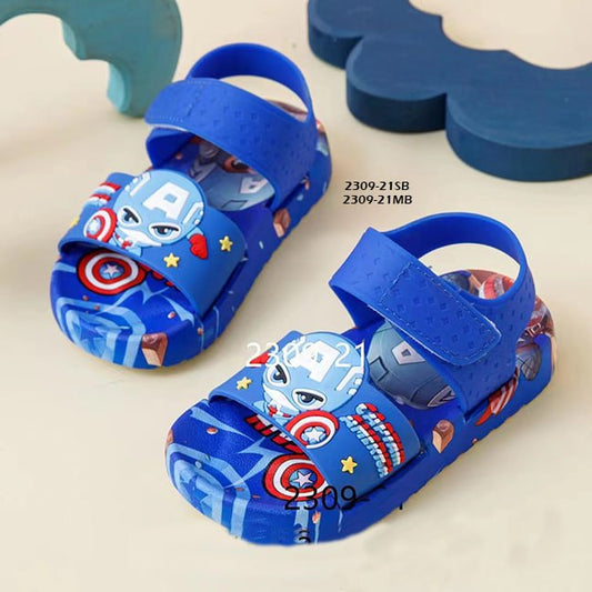 Sepatu Sandal Anak Captain America cowok/laki usia 1-5 Tahun Bahan Premium Impor