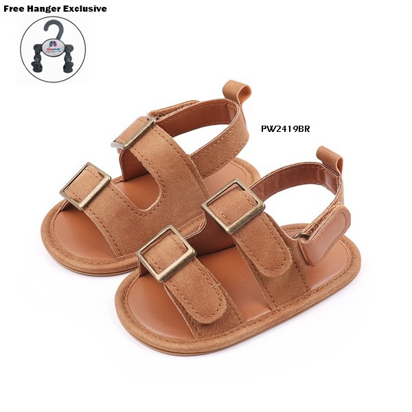 Sepatu Bayi Prewalker Gesper cowok/laki usia 1-8 Bulan Bahan Premium Impor