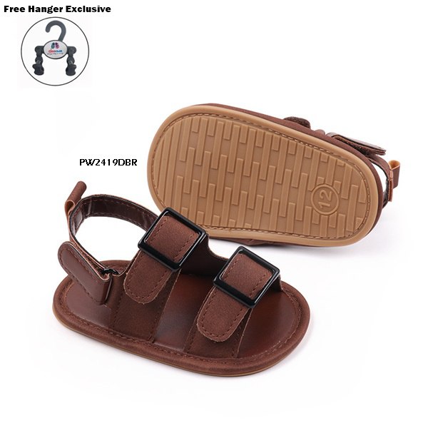 Sepatu Bayi Prewalker Gesper cowok/laki usia 1-8 Bulan Bahan Premium Impor