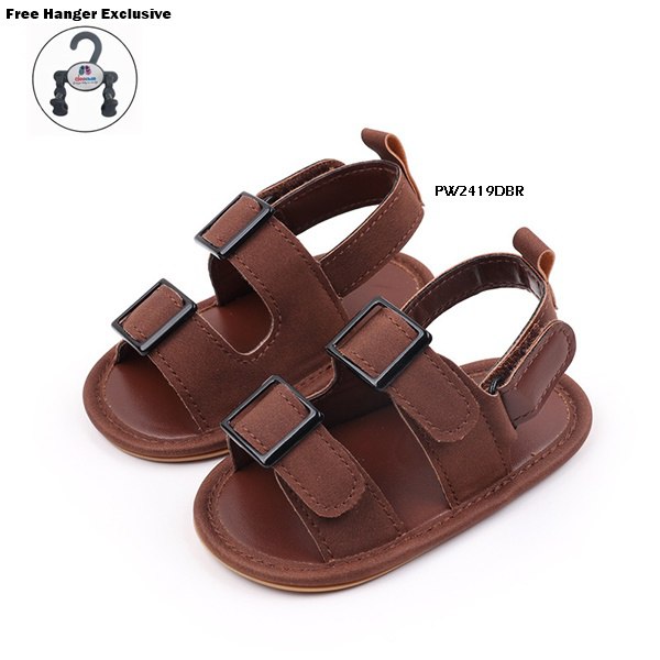 Sepatu Bayi Prewalker Gesper cowok/laki usia 1-8 Bulan Bahan Premium Impor