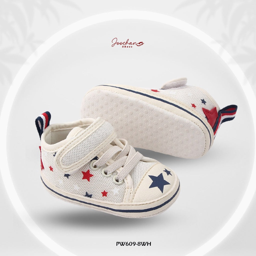 Sepatu Joochan Prewalker Bayi Sneakers Canvas Motif Bintang