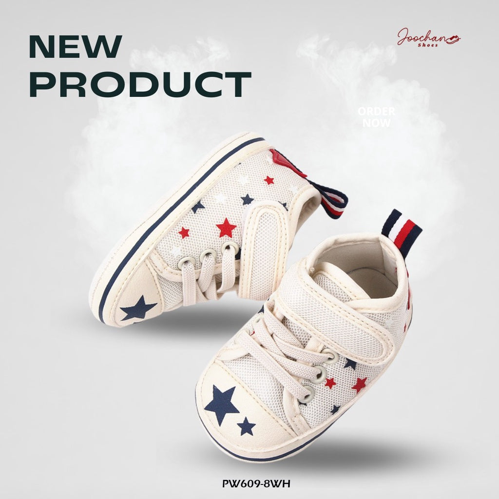 Sepatu Joochan Prewalker Bayi Sneakers Canvas Motif Bintang