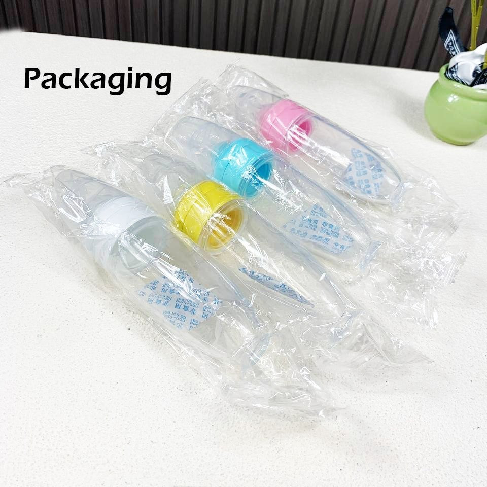 Botol Sendok Makan Bayi MPASI Silikon Premium Food Grade Baby Feeder BPA Free Praktis Anti Tumpah Termurah Terlaris/ Baby Feeding Bottle Spoon