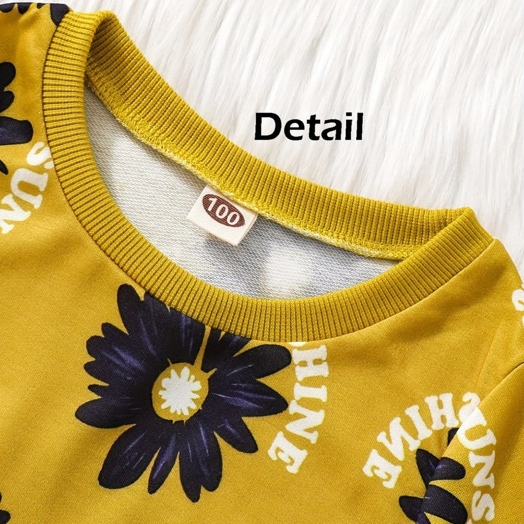 Baju Sweater Rajut Premium Motif Bunga Anak Perempuan