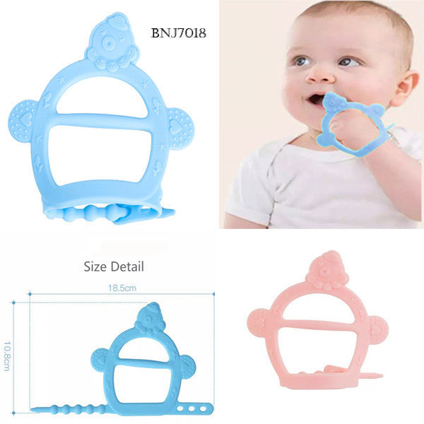 Premium Silicone Teether Animal Motif | Mainan Gigitan Bayi|Teether Baby Free Case|Gelang Bayi BPA BPS FREE SB6018-5