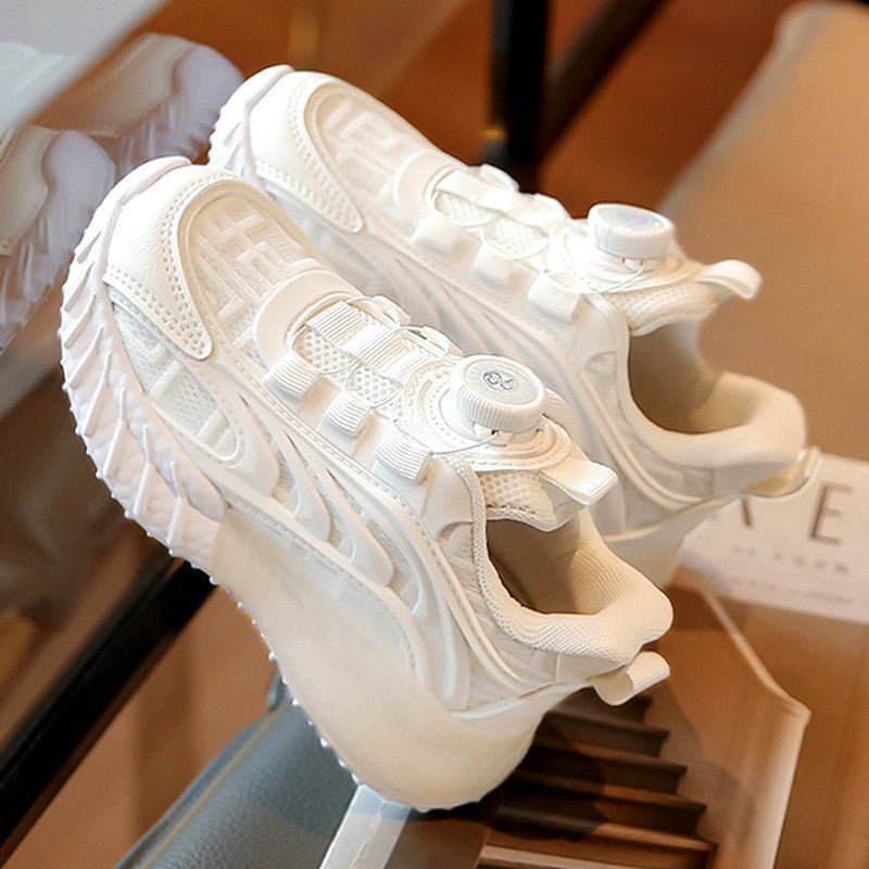 Bestdeal Sneaker Anak Laki laki/Perempuan Sepatu Tombol Tali Putar Bahan Premium Kualitas Impor