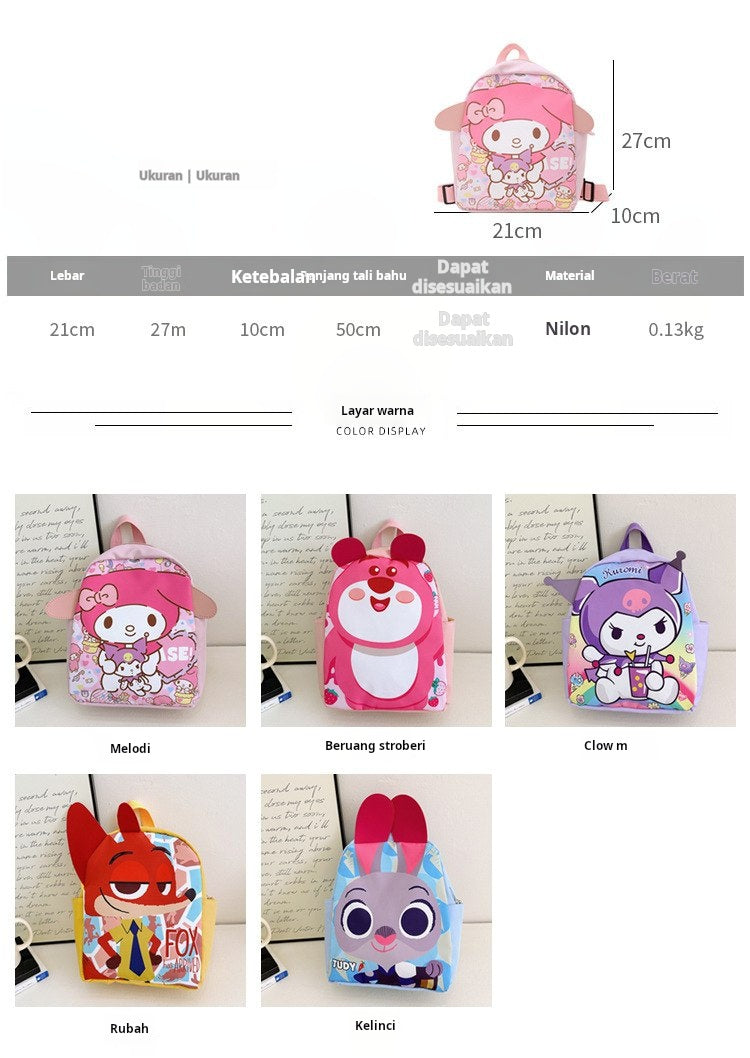 Tas Sekolah Ransel Anak Cewek/Perempuan TK SD Style Sanrio/ Cinnamoroll N Friends Bahan Premium Impor