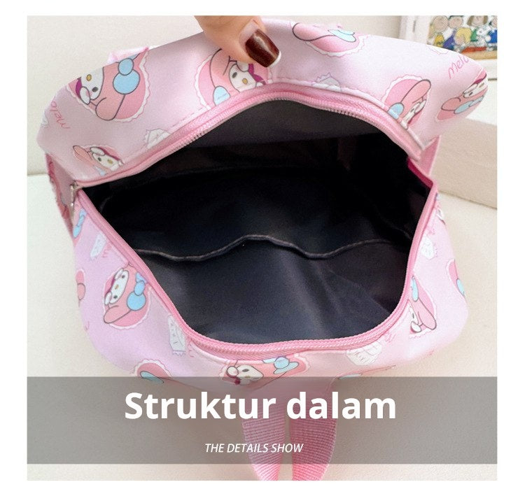 Tas Sekolah Ransel Anak Cewek/Perempuan TK SD Style Sanrio / Cinnamoroll Clear Bahan Premium Impor