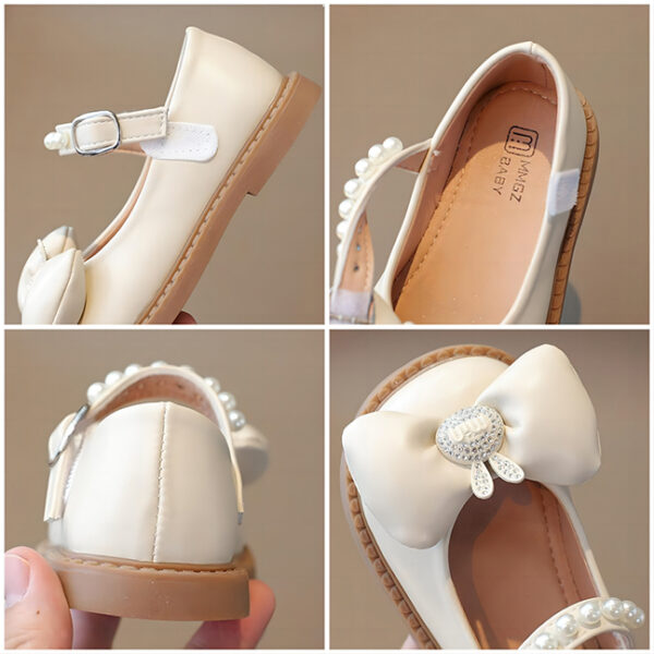 Flat Shoes Ribbon Rabbit Miu White. SH7909SWH Size 21-25 Moq5 Harga Cash 87.000 per psg, SH7909MWH Size 26-30 Moq5 Harga Cash 94.000 per psg-- Sepatu Anak Flat Shoes Ribbon Rabbit