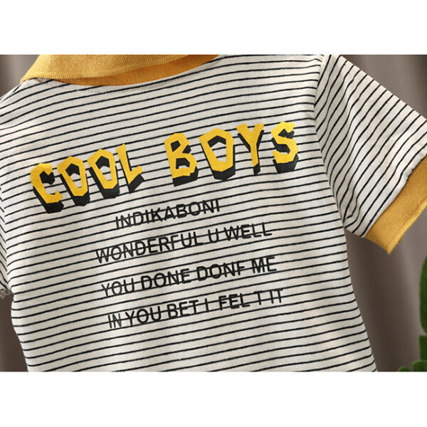 Setelan Baju + Celana Pendek Anak Motif Cool