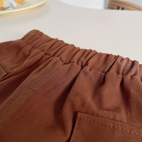 Setelan Kaos Polo Celana Anak Kerah Biru