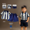 SET426 Setelan Baju Anak Biru Putih Stripe