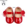 Sepatu Prewalker Bayi Motif PW Flower Red