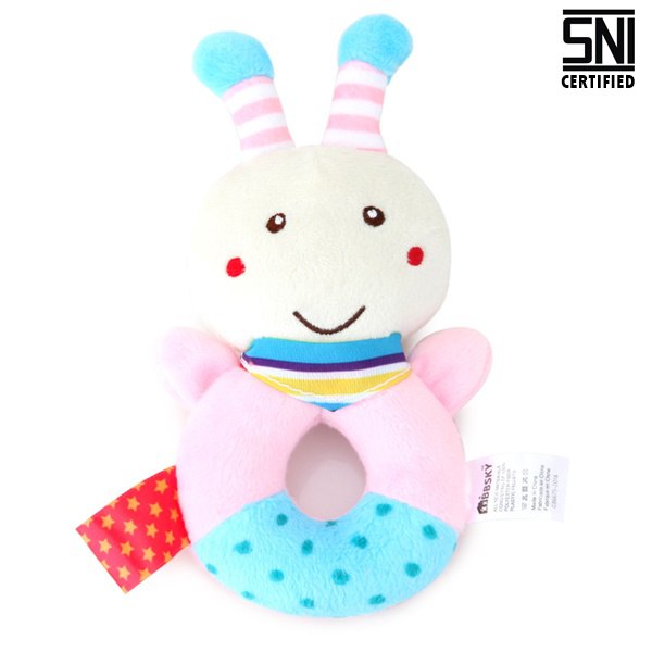 B024(1) Boneka Rattle Donut 6 Motif – Cantik & Nyaman Dipakai
