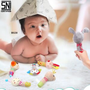 B028(1) Mainan Rattle Stick 6 Motif – Aman & Edukatif