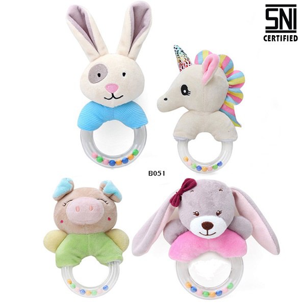 B051(1) Rattle Donut 4 Motif – Aman & Edukatif