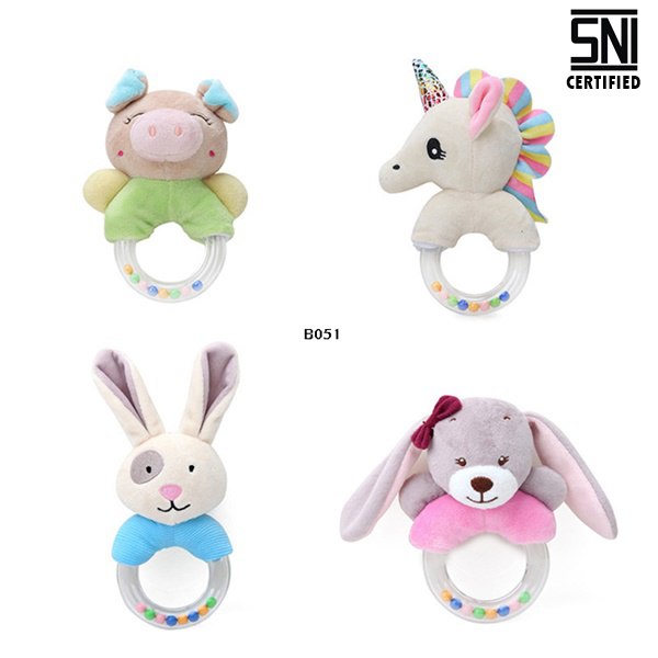 B051(2) Rattle Donut 4 Motif – Aman & Edukatif