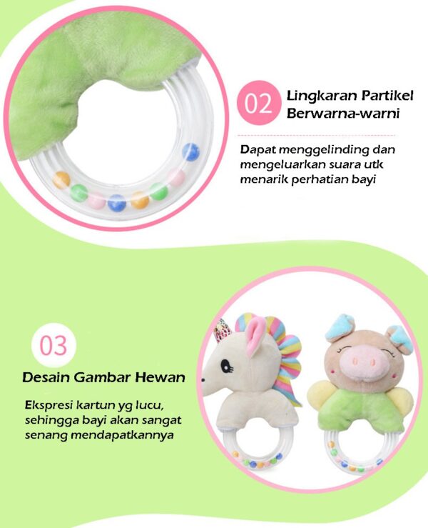 B051(7) Rattle Donut 4 Motif – Aman & Edukatif