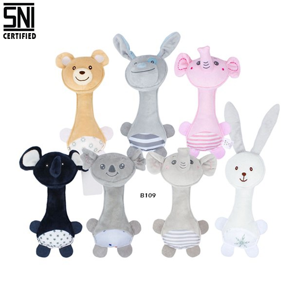 B109(1) Rattle Stick Animal – Lucu & Aman untuk Bayi