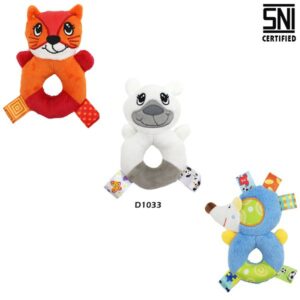D1033 (1) Mainan Rattle Donut 3 Motif – Standar SNI & Aman untuk Bayi