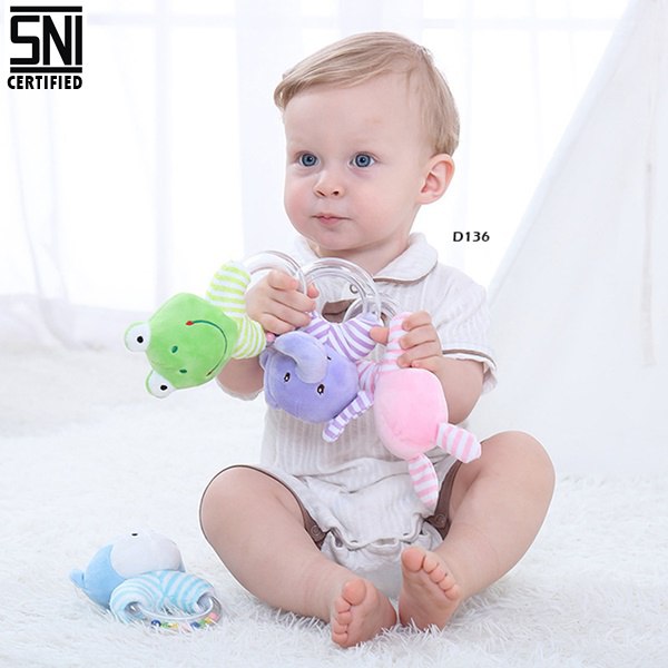 Mainan Rattle Donut 5 Motif – Standar SNI & Aman untuk Bayi