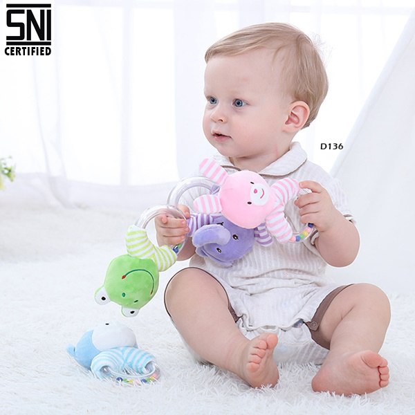 Mainan Rattle Donut 5 Motif – Standar SNI & Aman untuk Bayi