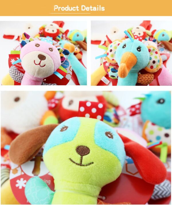 K014(2) Rattle Stick – 5 Motif Lucu & Lembut untuk Si Kecil