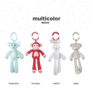M0003(1) Boneka Rattle Gantung – 4 Motif Lucu & Edukatif