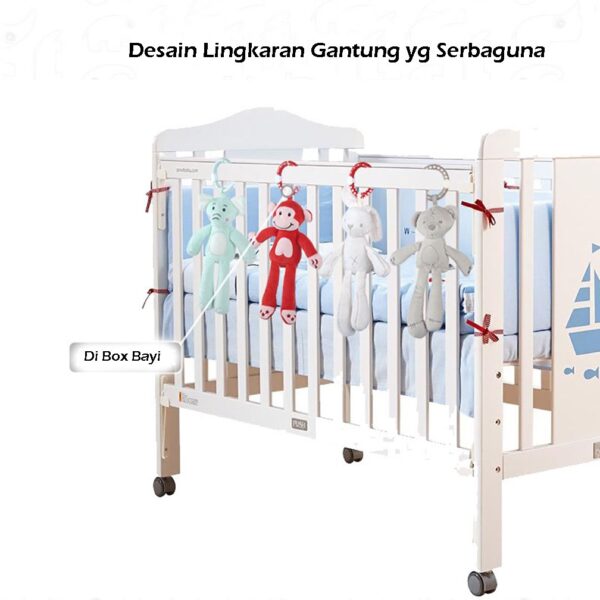 Boneka Rattle Gantung – 4 Motif Lucu & Edukatif
