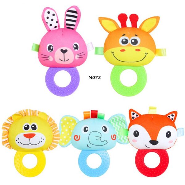 N072(1) Rattle Donut Krincing + Teether – 5 Motif Lucu & Aman untuk Si Kecil