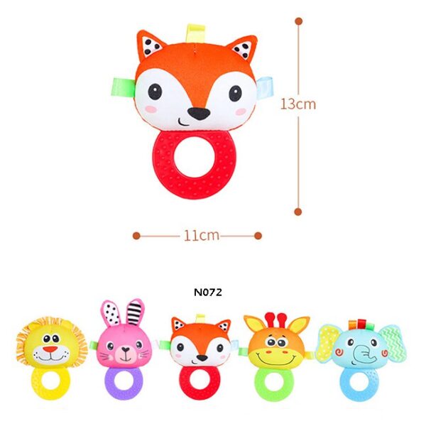 N072(2) Rattle Donut Krincing + Teether – 5 Motif Lucu & Aman untuk Si Kecil